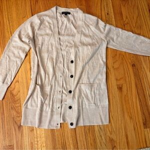 Banana Republic Light Beige Button-Up Cardigan